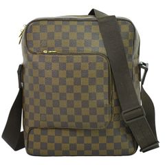 本物 ルイヴィトン LOUIS VUITTON LV オラフ MM ダミエ エベヌ ショルダーバッグ ポシェット ブラウン N41441 Olav ビトン バッグ 中古 【フォロー割】