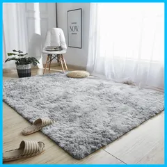 【数量限定】滑り止め付 ラグカーペット 洗えるラグ 抗菌 ふわっと手触り優しいフランネルラグ ラグマット 正方形 185x185cm(約2畳) Oromany 折り畳み (グレー)