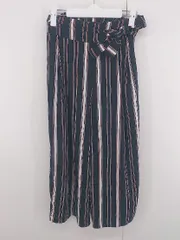 ◇ ZARA Trafaluc 大人女子 ストライプ ワイド パンツ サイズEUR XS USA XS MEX 24 ダークネイビー マルチ レディース E  【1306160022524】