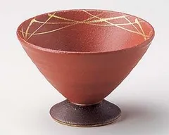 和食器  ツ075-148 赤化粧金ライン珍味