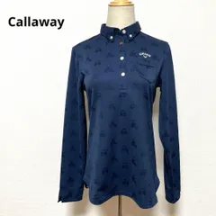 Callaway キャロウェイ ネイビー 長袖 ポロシャツ L ストレッチ