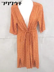 ◇ CIAOPANIC TYPY チャオパニックティピー 花柄 七分袖 ロングカーディガン サイズ1 オレンジ ホワイト レディース 【中古】 【1104070005626】