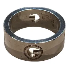 GUCCI (グッチ) ★★ ⑤ Gロゴカットアウトオープンリング ユニセックス シルバー 14