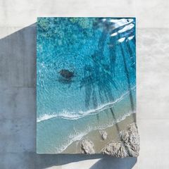 <ヤシの影> 超立体  沖縄の海 レジンアートボード　美ら海　オーシャンアート　N012