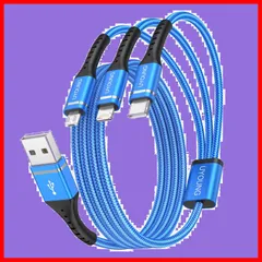 【在庫処分】3in1 充電コード USBケーブル 1.2m (ライトニング/USB-C/Micro USB端子) iPhone Android タイプC ケーブル 各種対応