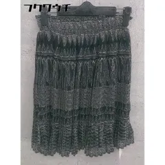 ◇ ●美品● ◎ Ungrid アングリッド 総柄 ウエストゴム ミニ プリーツ スカート サイズF ブラック レディース 【中古】 【1002802210396】のサムネイル