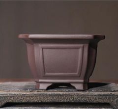 宜興紫砂鉢、束口四方鉢、多肉植物鉢 - メルカリ
