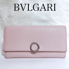 《美品》　BVLGARI　ブルガリ　ビーゼロワン　ロゴ　クリップ　長財布　ピンク
