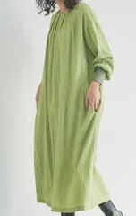 【Audrey and John Wad】ジャガードストライプ袖リブロングワンピースH8412