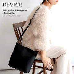 DEVICE フェイクレザー ゴールドカラー ショルダーバッグ DSG23038のサムネイル