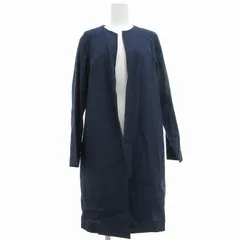 セオリーリュクス theory luxe 美品 スプリングコート ノーカラー ジャケット ロング 麻 リネン 38 M 紺 ネイビー IBO56 /UO 0916のサムネイル