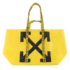 【天白】【OFF WHITE】オフホワイト ビニールトートバッグ イエロー トート OWNA094E19F59110 鞄 バッグ メンズ レディース ユニセックス【中古】のサムネイル
