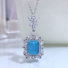 花のワルツ スイスブルートパーズ コンケーブ カット 天然 シルバー 