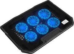 [lalarimi]強力冷却6ファン ノートパソコンスタンド 4WAY高さ調節/スマホホルダー付き 静音USBクーラー 16インチ対応 パーソナルクーラー 角度調整可能 在宅勤務・ゲーム用