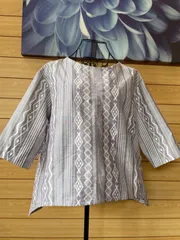 着物リメイク　紬反物　プルオーバー