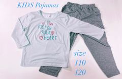 新品未使用！春用　キッズ パジャマ 女の子  ルームウェア 長袖 子供  110cm 120cm  冬 春 秋 冬用 ピンク 水色 おしゃれ かわいい シンプル 夢かわ  送料無料 キッズ 女児パジャマ セットアップ ガールズルームウェア 子供服  ガールズ