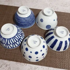 【5個】新品 日本製 波佐見焼 藍玉 お茶碗 揃 セット 美濃焼のお好きな方にも