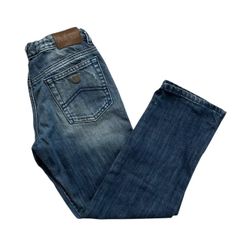 ARMANI JEANS アルマーニ ジーンズ デニムパンツ 青 ダメージジーンズ キッズ 7A 124cm