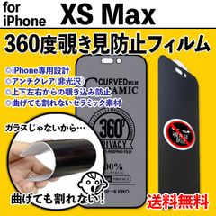 【iPhoneXSMax】360度覗き見防止 最強iPhone液晶保護フィルム 上下左右のぞき見防止 アンチグレア さらさら手触り セラミック 割れない プライバシー保護 非光沢タイプ クリーナー付き アイフォン テンエスマックス XS MAX