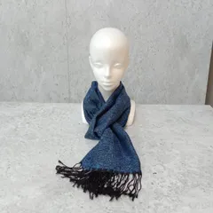 ストール 花柄 薄手 フリンジ マフラー エレガント ブルー ブラック ◎_〇□.