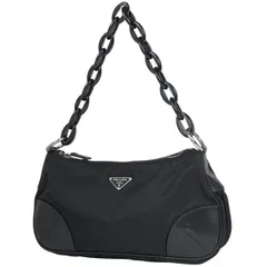 PRADA プラダ　ワンショルダーバッグ　ハンドバッグ　プラスチックチェーン プラダ ワンショルダーバック プラスチックチェーン ナイロン
