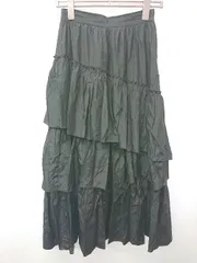 ◇ Θ PAGEBOY ページボーイ フリル ロング丈 ティアード スカート サイズF ブラック系 レディース E  【1507100007346】