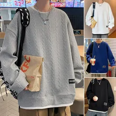 トレーナー メンズ 長袖 メンズ 丸襟 Tシャツ 大きいサイズ 人気 プルオーバー トレーナー カジュアル 快適 ゆったり プルオーバー 春秋冬 服 メンズ トレーナー hjfs215