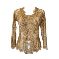 Kebaya メタリック クバヤ ゴールド レーストップス インドネシア 民族衣装