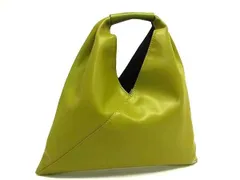 ■新品■未使用■ MM6 Maison エムエムシックス メゾン マルジェラ ジャパニーズ レザー ハンドバッグ トート ライトグリーン系 FT0289