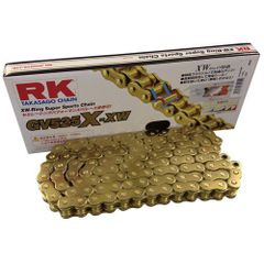 【数量限定】電着ゴールドコート カシメ式 GV525X-XW チェーンジョイント アールケー(RK)