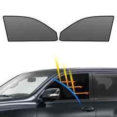 新品 BLUESEATEC トヨタ ランドクルーザープラド 150系後期 遮光 メッシュカーテン マグネット式 サンシェード サイド用 H29.9-現行 運転席 助手席 日除け 2枚