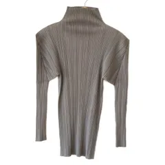 プリーツプリーズ 長袖 カットソー ラウンドネック グレー 3 プリーツプリーズ 長袖 カットソー ラウンドネック グレー 3