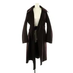 ユニクロ UNIQLO +J ジルサンダー カシミヤブレンドラップロングコート アウター ウール S ボルドー /MI ■OS