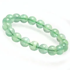  〔K1254-11m〕11mm綺麗なグリーンフローライト ブレスレット【ランダム発送】