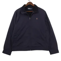 90年代 Polo by Ralph Lauren ポロ ラルフローレン スイングトップ ジャケット ネイビー (メンズ M) 中古 古着 A0586