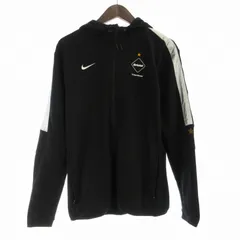 ナイキ NIKE FCRB DRI-FIT KNIT FLEECE HOODY ジップアップパーカー スウェット ロゴ プリント ライン 長袖 L 黒 ブラック 823123-011 /RO