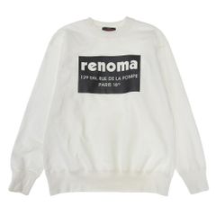 renoma レノマ COUTURE D’ADAM ×renoma クチュールドアダム×レノマ ビッグロゴ スウェット トップス レディース コットン 白 38 22AW