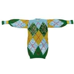 GUCCI スパンコール装飾 ミニワンピース 楽天市場】【中古】GUCCI アーガイル パターンスパンコール