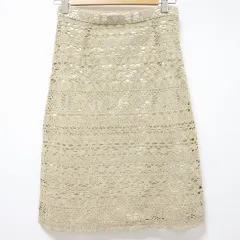 ユキトリイ YUKITORII 鍵編み レース スカート シルク混 875536nのサムネイル