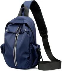 MT's SHOP ボディバッグ ワンショルダー 斜めがけ リフレクター 反射材搭載 サイドポケット 肩紐クッション SH362( ブルー)