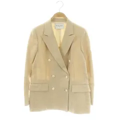 ユナイテッドアローズ A DAY IN THE LIFE UNITED ARROWS UWSC 6ボタン ブレザー ジャケット ダブル サイドベンツ リネン 34 XS ベージュ /YQ ■OS