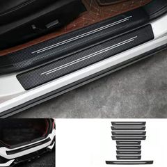 新品 車のドアシルプロテクター、車のドアシルアンチスクラッチ、ドアペダルプロテクター、車のドアシルトリム、プレーンブラックユニバーサル（すべての車種に適しています）