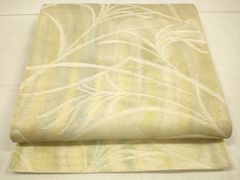夏帯 大特価 美品 訪問着 無地用 西陣織 紗 袋帯 正絹 仕立上りFs1355