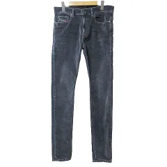 ディーゼル DIESEL D-AMNY 美品 近年 スキニー ベロア パンツ スラックス ストレッチ W32 L32 グレー IBO53 Xのサムネイル