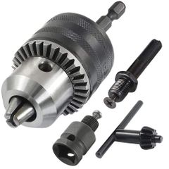 【数量限定】電動ドライバー用アダプタ 1/2’’四角形軸 六角軸 金属製 SDS軸 1.5-13mmドリルチャック キードリルチャック Wolfride