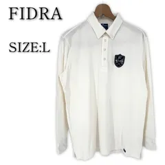 美品 FIDRA ボタンダウン 長袖ポロシャツ L ホワイト フィドラ 襟付きシャツ 白シャツ メンズ 古着 大きいサイズ 大きめ スポーツ ゴルフウェアのサムネイル