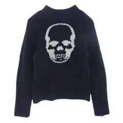 Lucien Pellat-Finet ルシアンペラフィネ ジャケット 国内正規品 カシミヤ100％ カシミア バックスカル フルジップ シングルライダース ニット ジャケット ブラック系 S【中古】のサムネイル