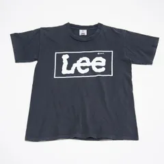 90s Lee ロゴ プリント Tシャツ USA製 シングルステッチ 100% ヘビーウェイト コットン リー 企業ロゴ 90年代 80年代 黒 フェード vintage 古着  【M】