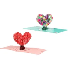 【話題】Paper Spiritz 母の日 バレンタインデー ポップアップカード 2パック 3D フラワー 誕生日 ポップアップカード 記念日 サンキューカード ウェディングカード お悔やみカード お見舞いカード