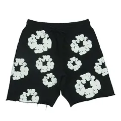 READY MADE レディメイド 22AW RE-DT-BK-00-00-17 DENIM TEARS デニムティアーズ WREATH SWEAT SHORTS コットン リース スウェット ショーツ ハーフ パンツ 黒系 M【中古】